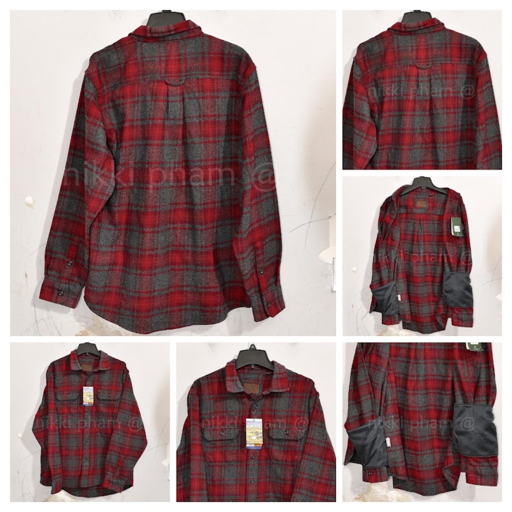 Orvis Men’s Flannel Shirt Size Large (Night Plaid Rio Red )